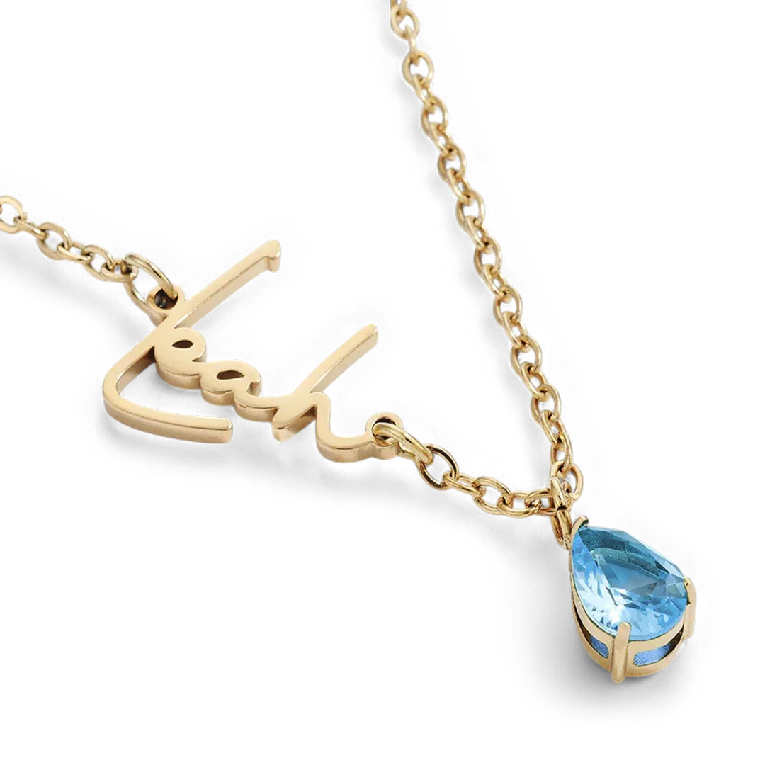 Handmade Birthstone Name Necklace - Image 122