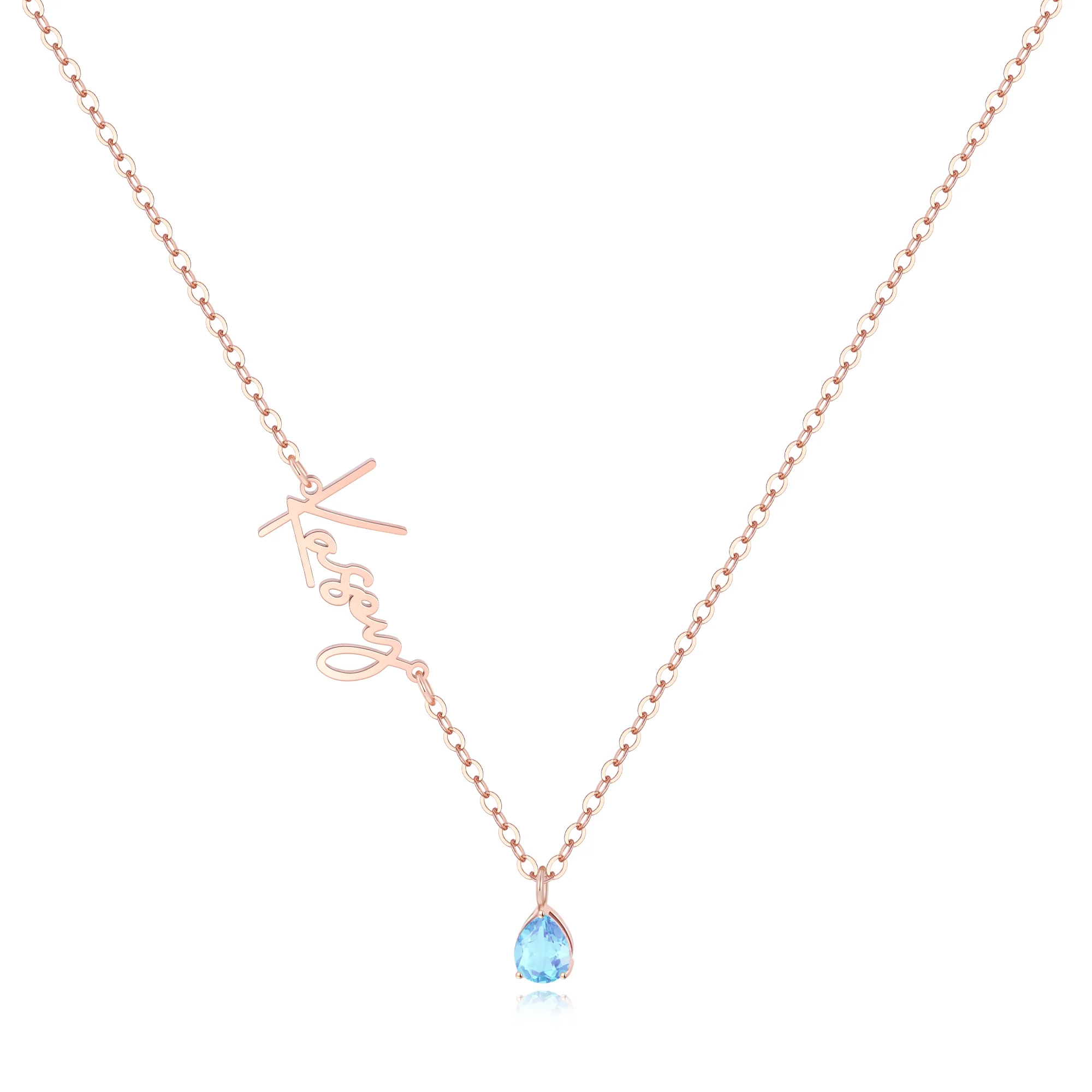 Handmade Birthstone Name Necklace - Image 13