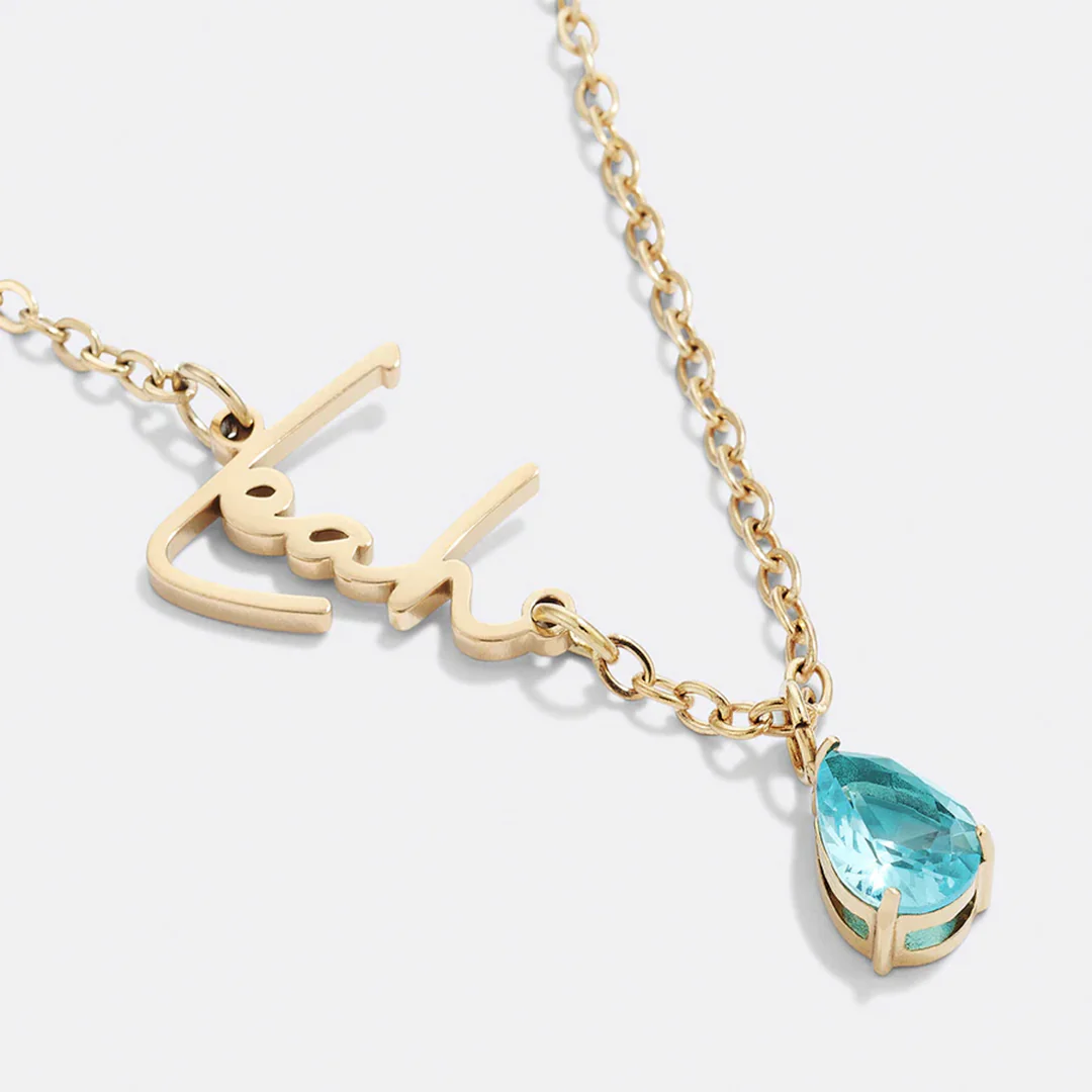 Handmade Birthstone Name Necklace - Image 131