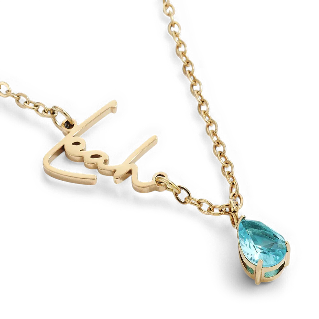 Handmade Birthstone Name Necklace - Image 132