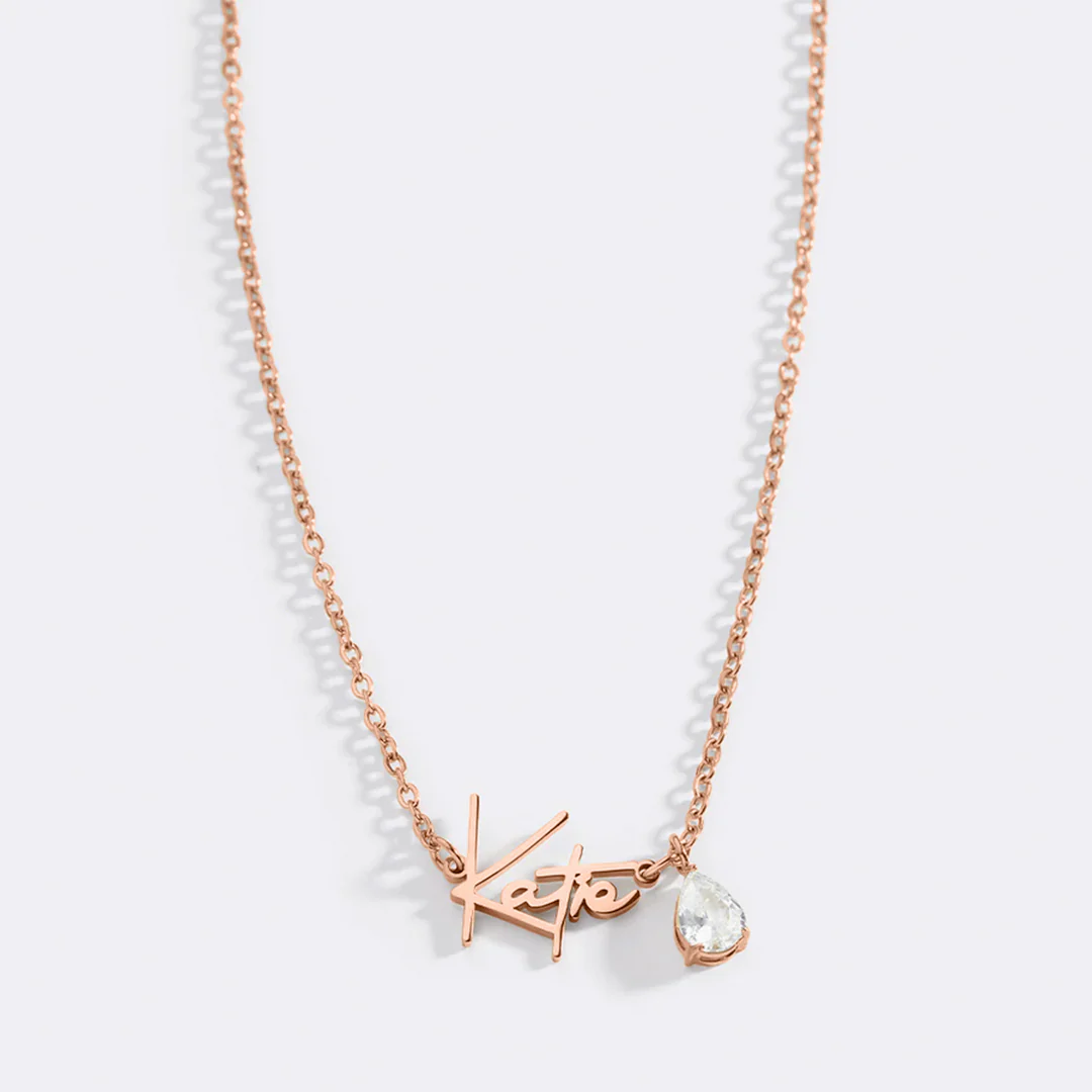 Handmade Birthstone Name Necklace - Image 141