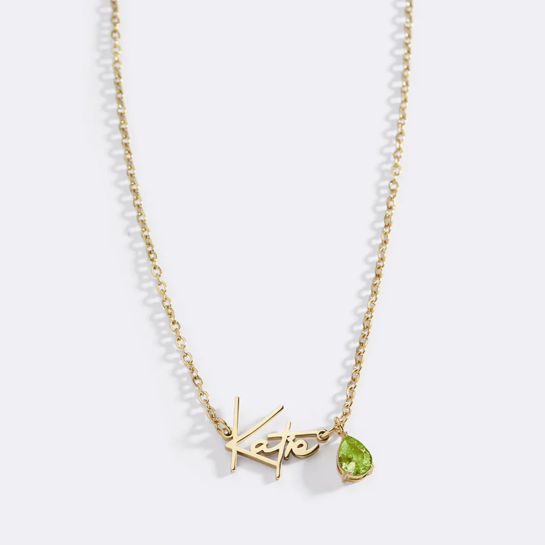 Handmade Birthstone Name Necklace - Image 146