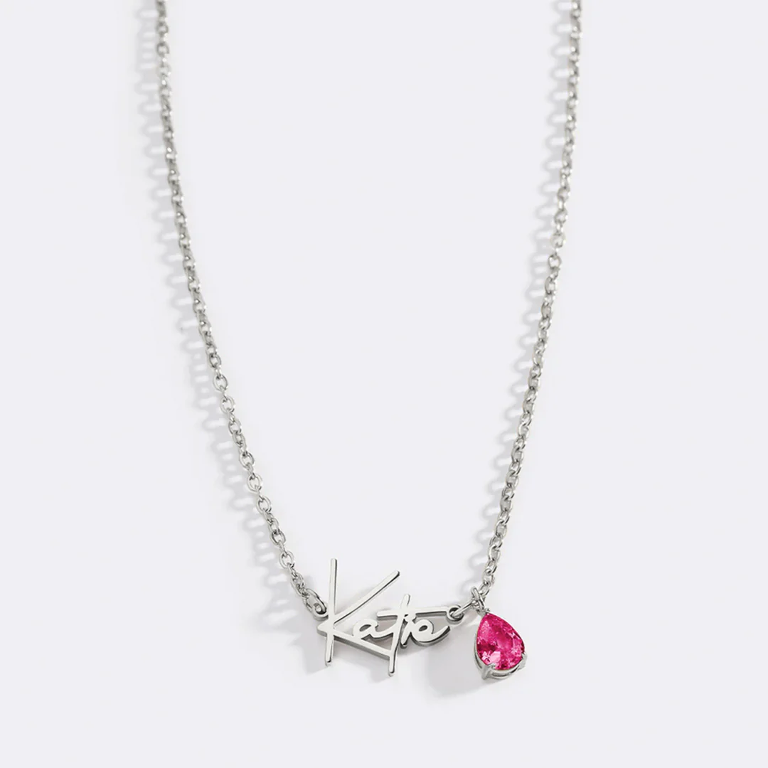 Handmade Birthstone Name Necklace - Image 157