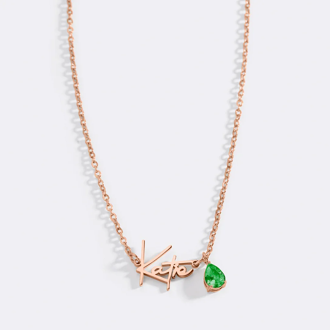 Handmade Birthstone Name Necklace - Image 165