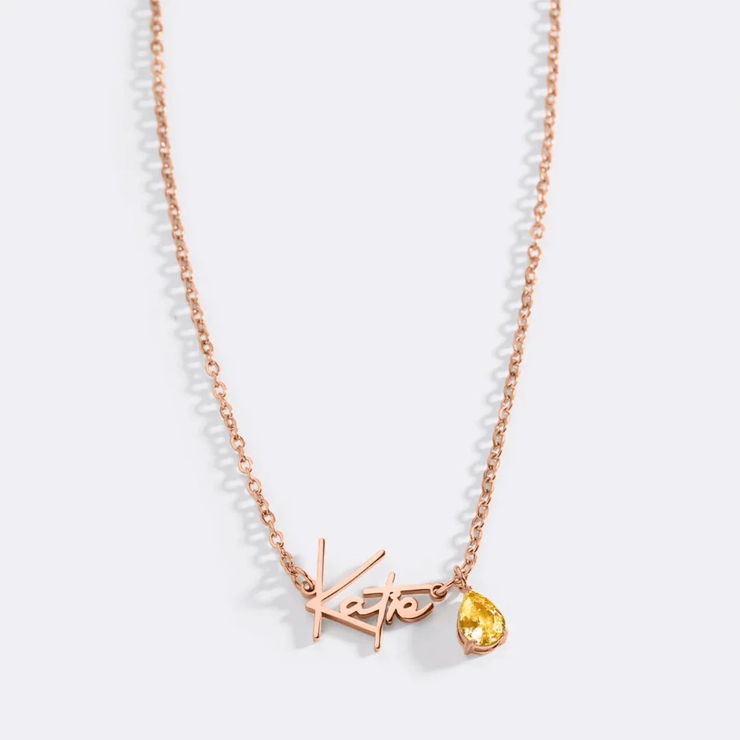Handmade Birthstone Name Necklace - Image 168