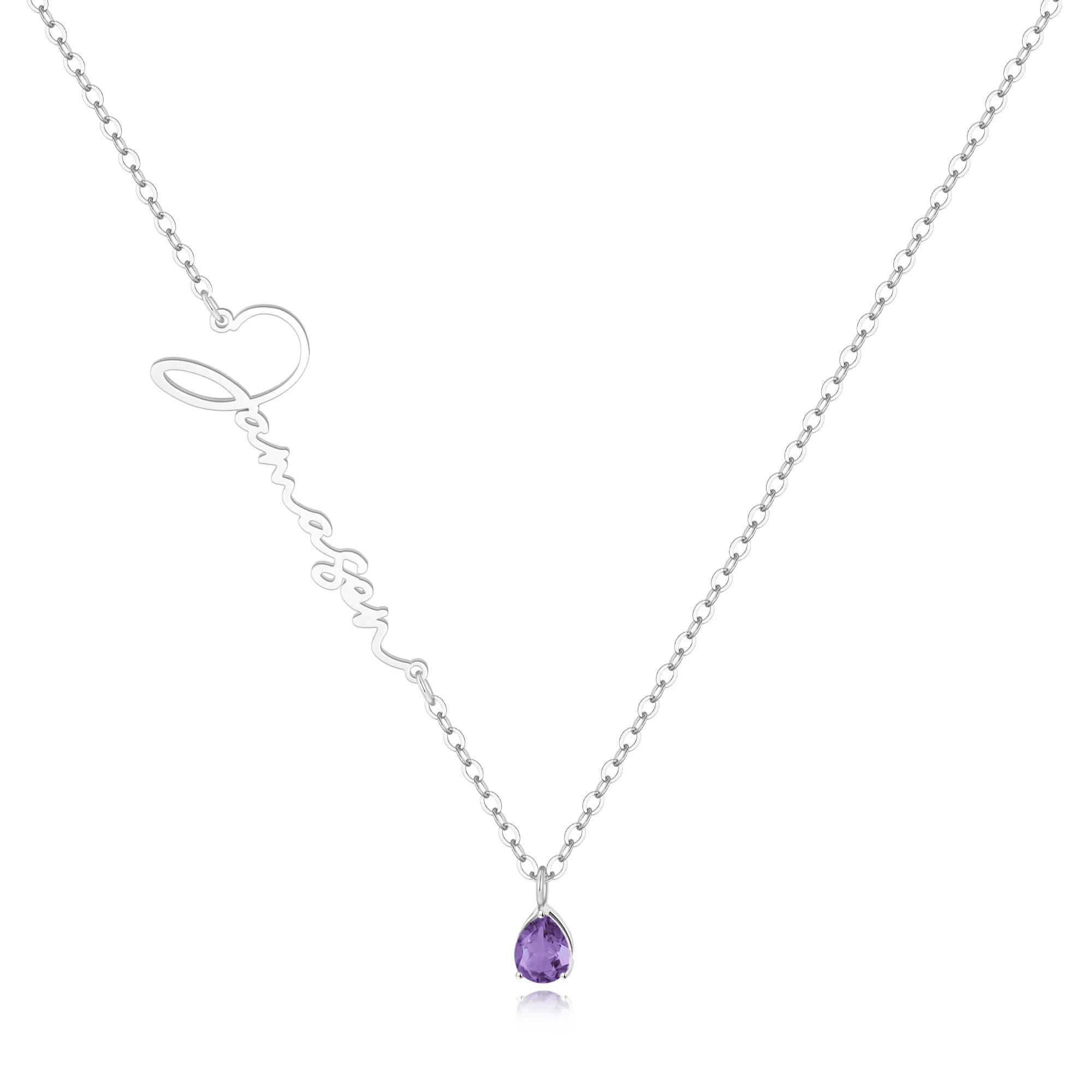 Handmade Birthstone Name Necklace - Image 17