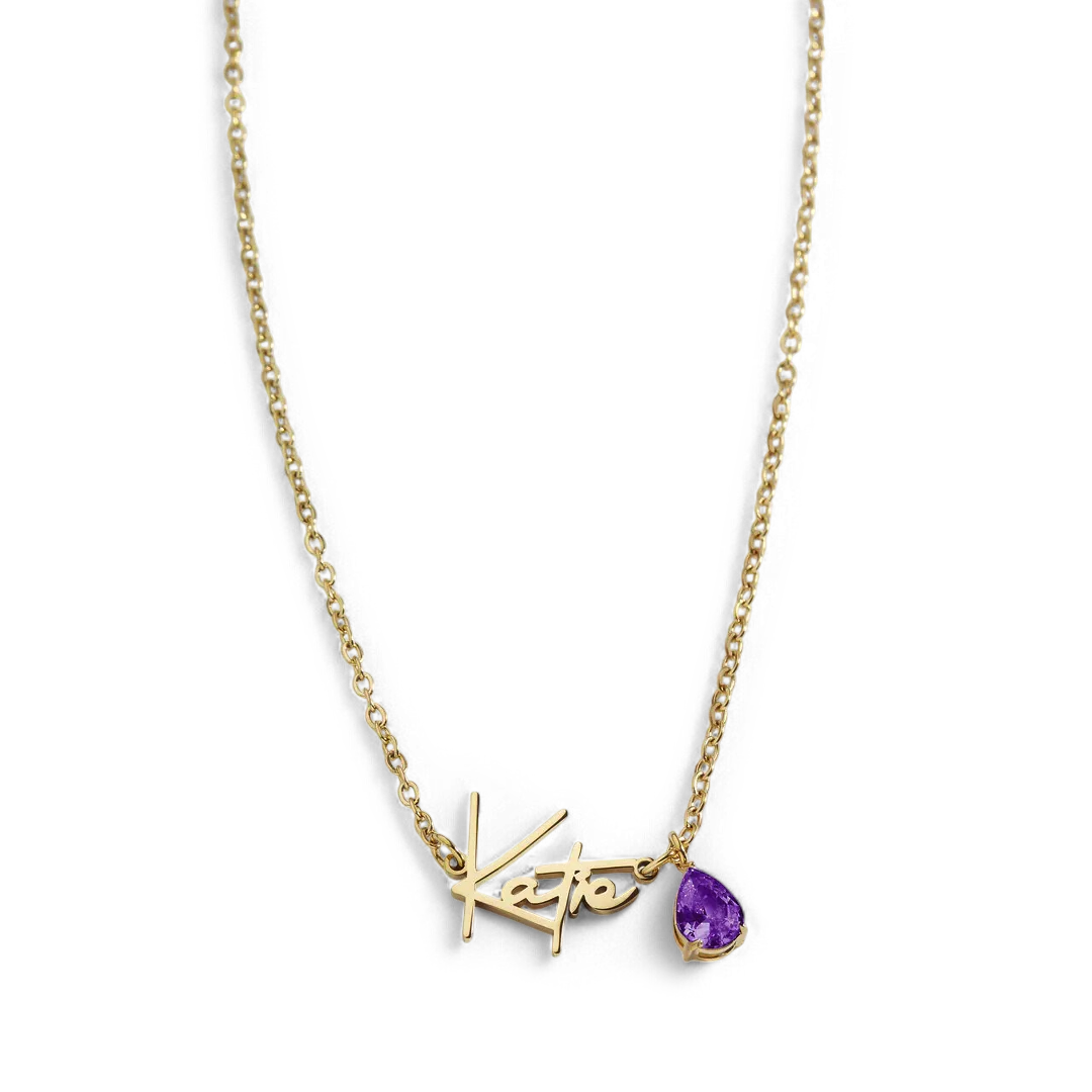 Handmade Birthstone Name Necklace - Image 180
