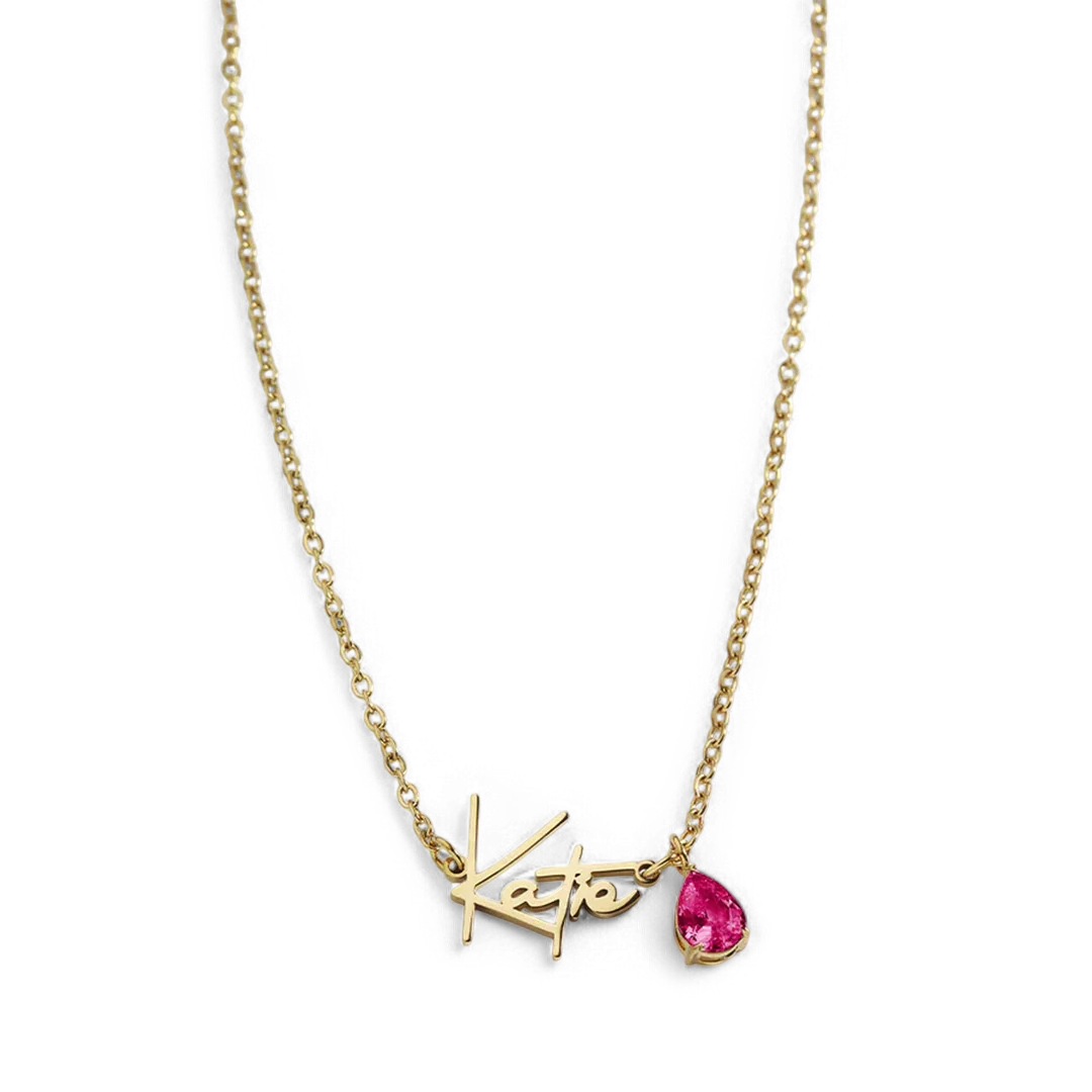 Handmade Birthstone Name Necklace - Image 182