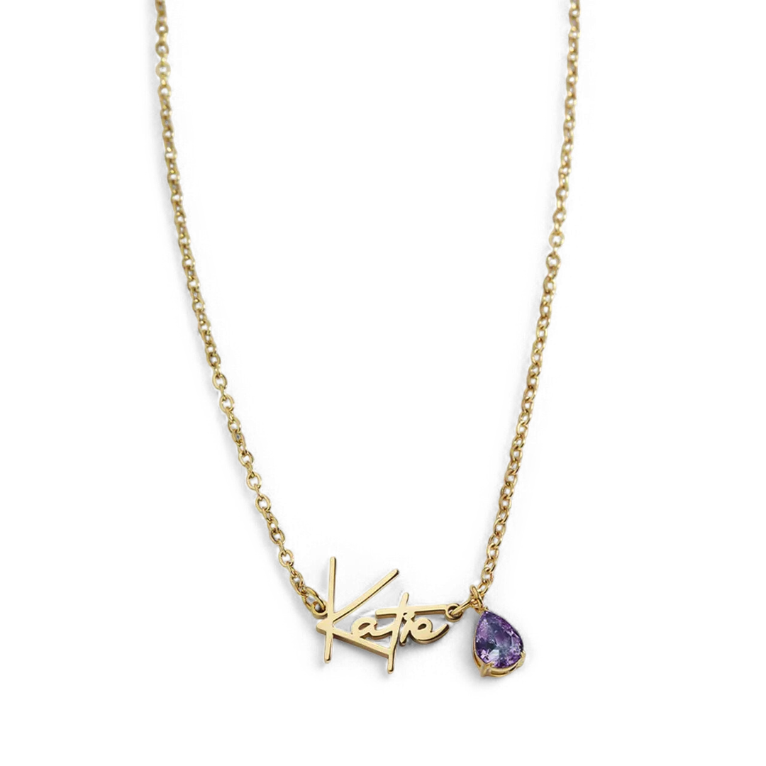 Handmade Birthstone Name Necklace - Image 183