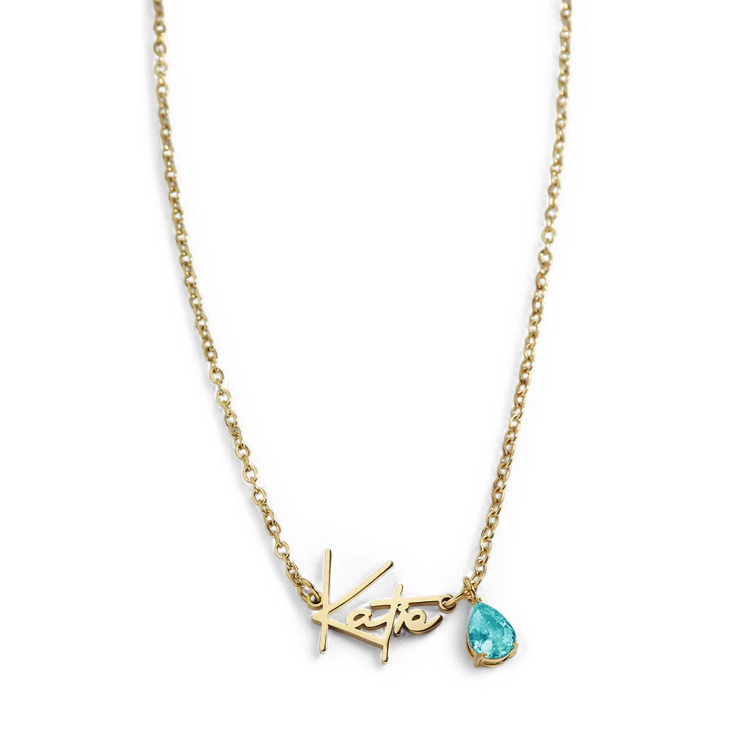 Handmade Birthstone Name Necklace - Image 184