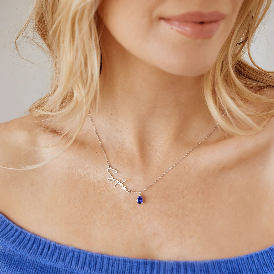 Handmade Birthstone Name Necklace - Image 189