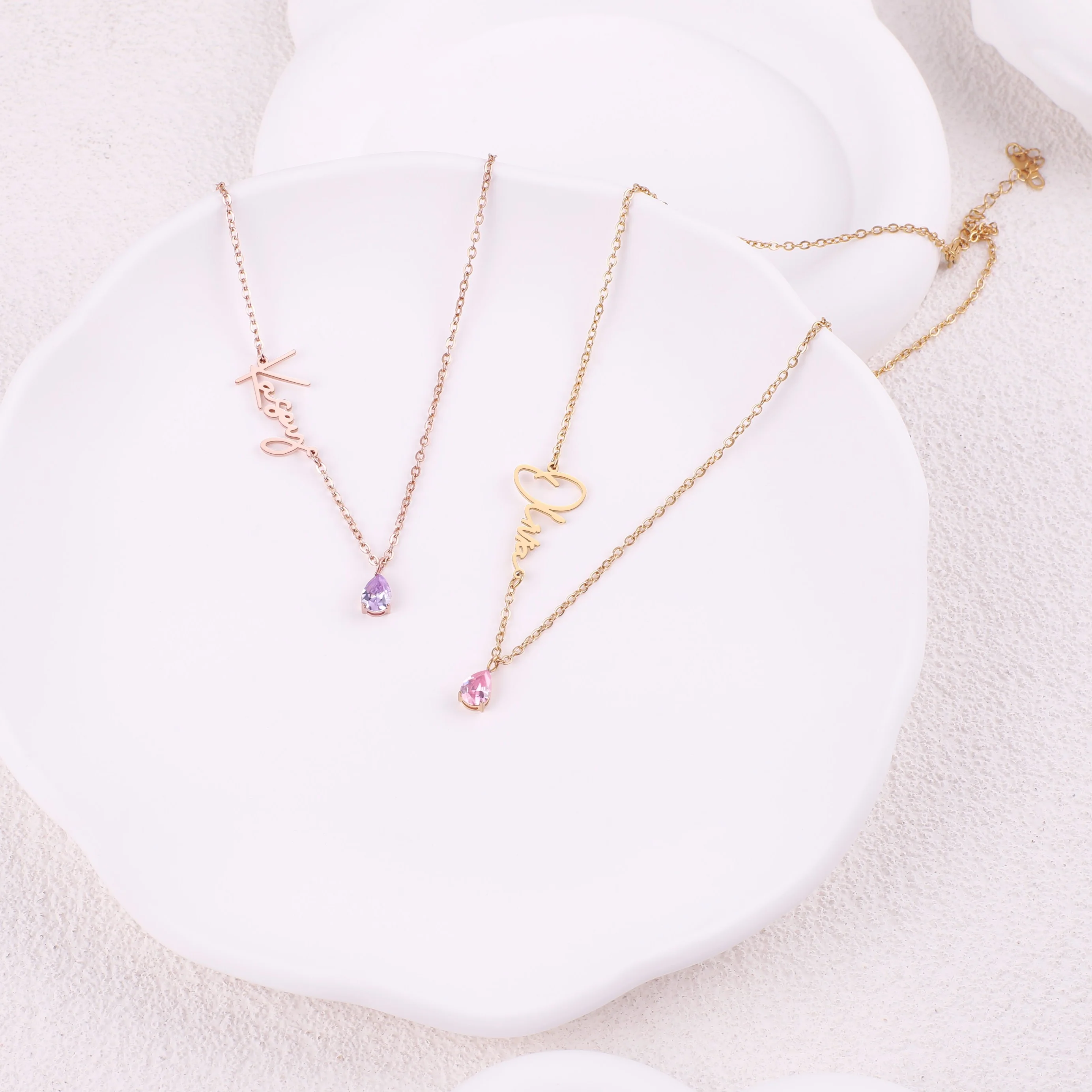 Handmade Birthstone Name Necklace - Image 22