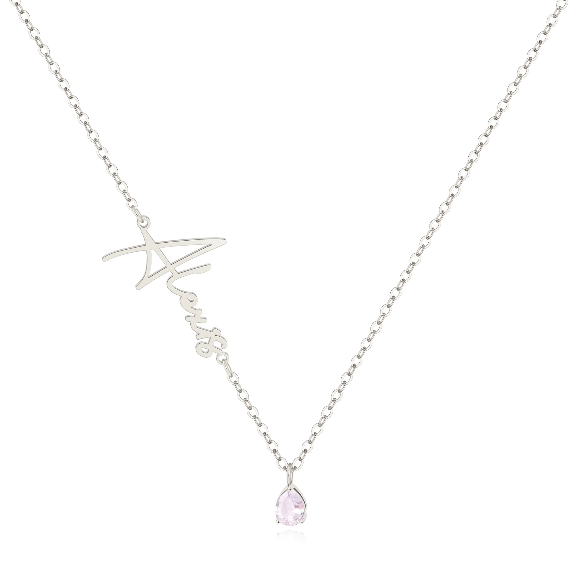 Handmade Birthstone Name Necklace - Image 23