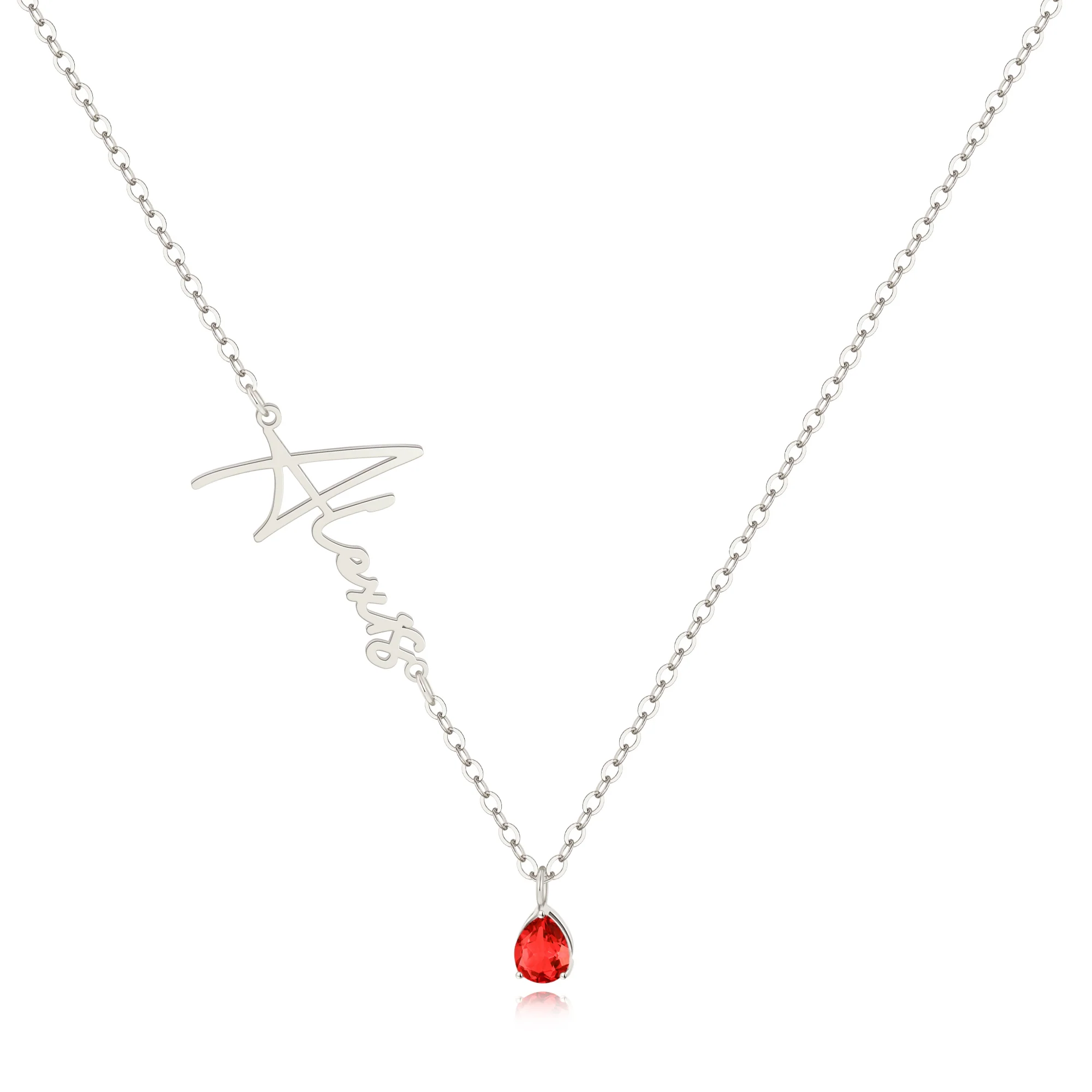 Handmade Birthstone Name Necklace - Image 25