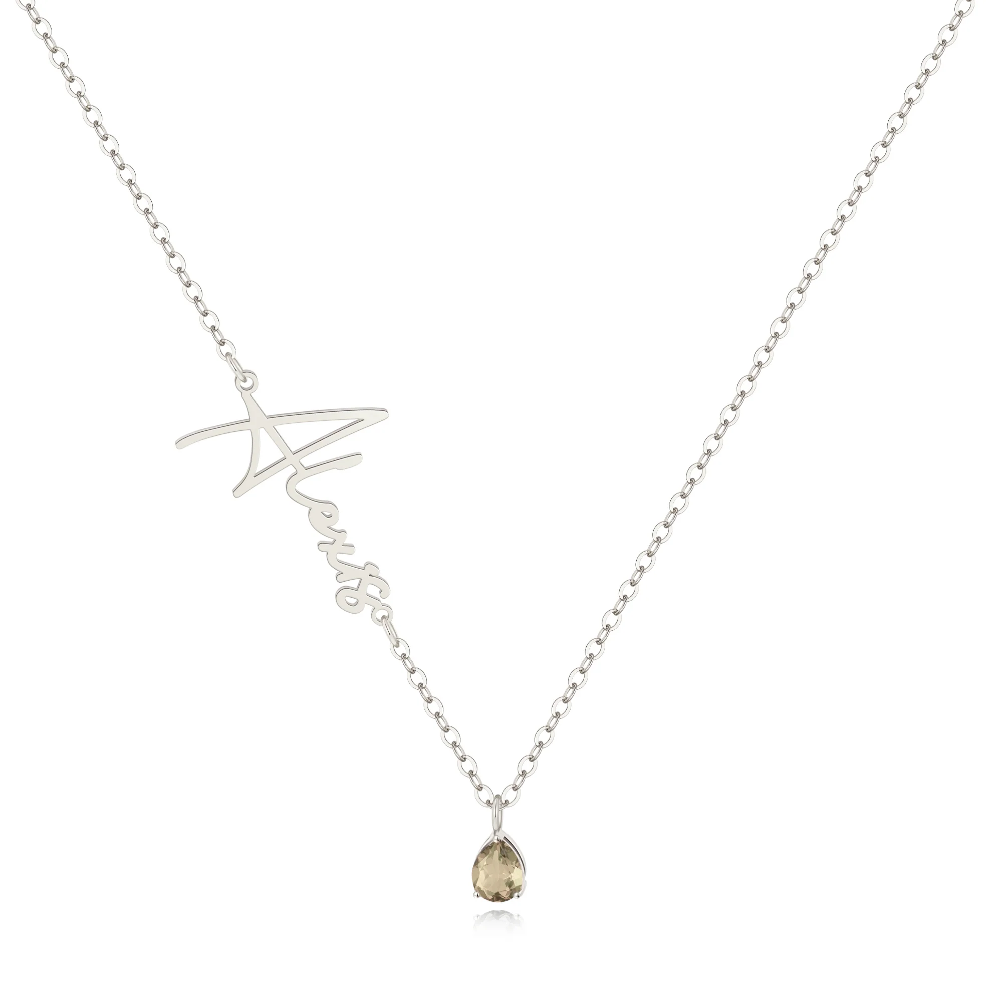 Handmade Birthstone Name Necklace - Image 26