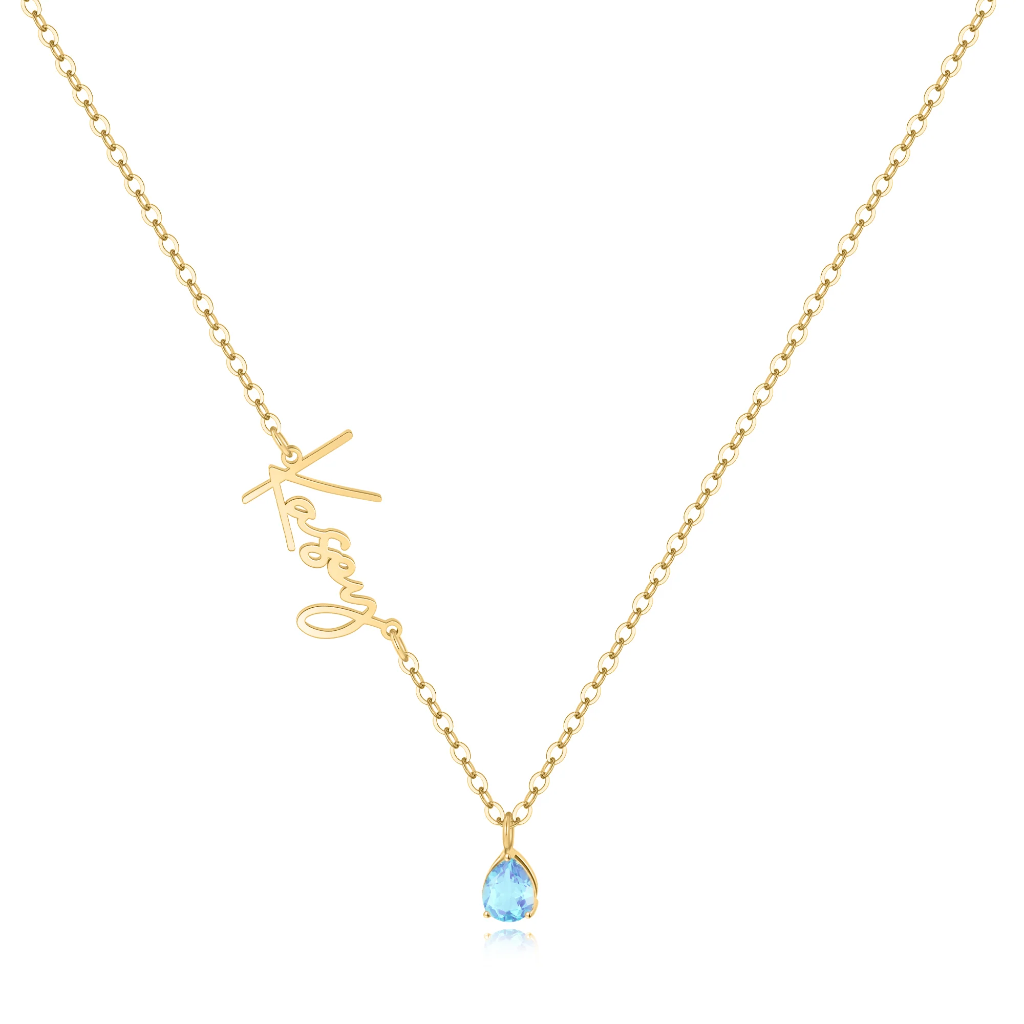 Handmade Birthstone Name Necklace - Image 27
