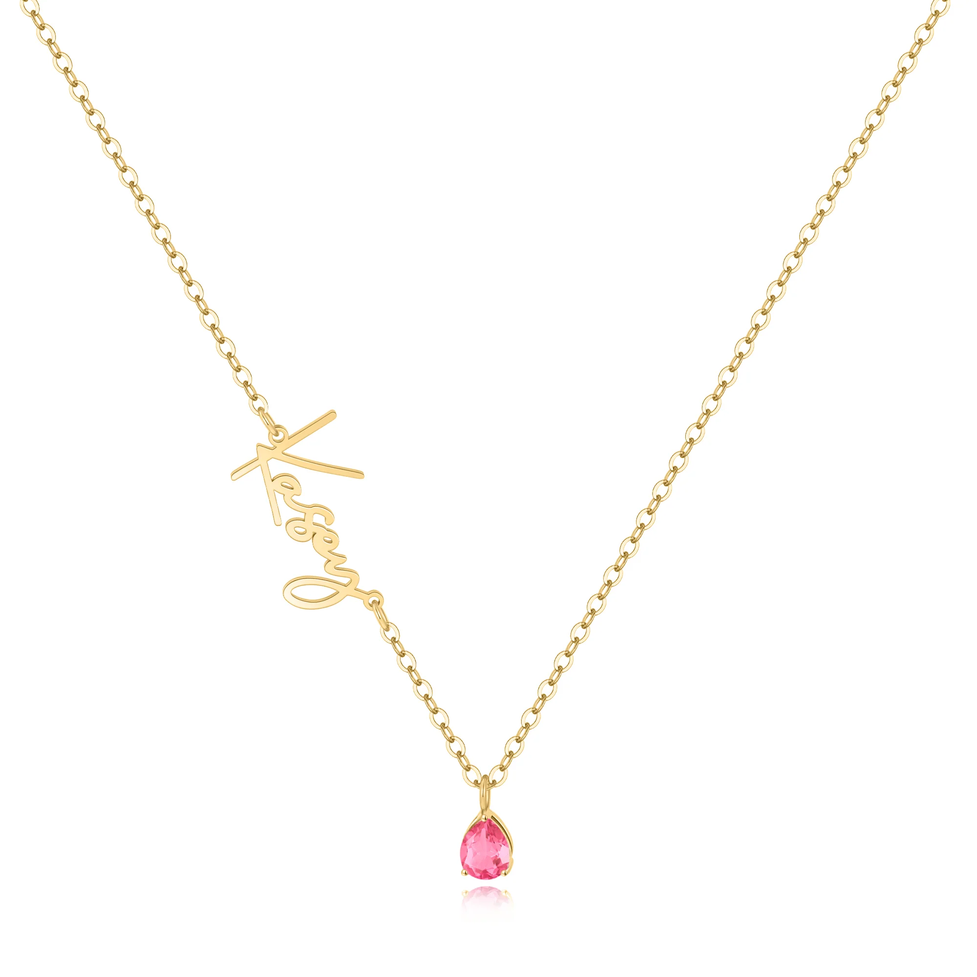 Handmade Birthstone Name Necklace - Image 30