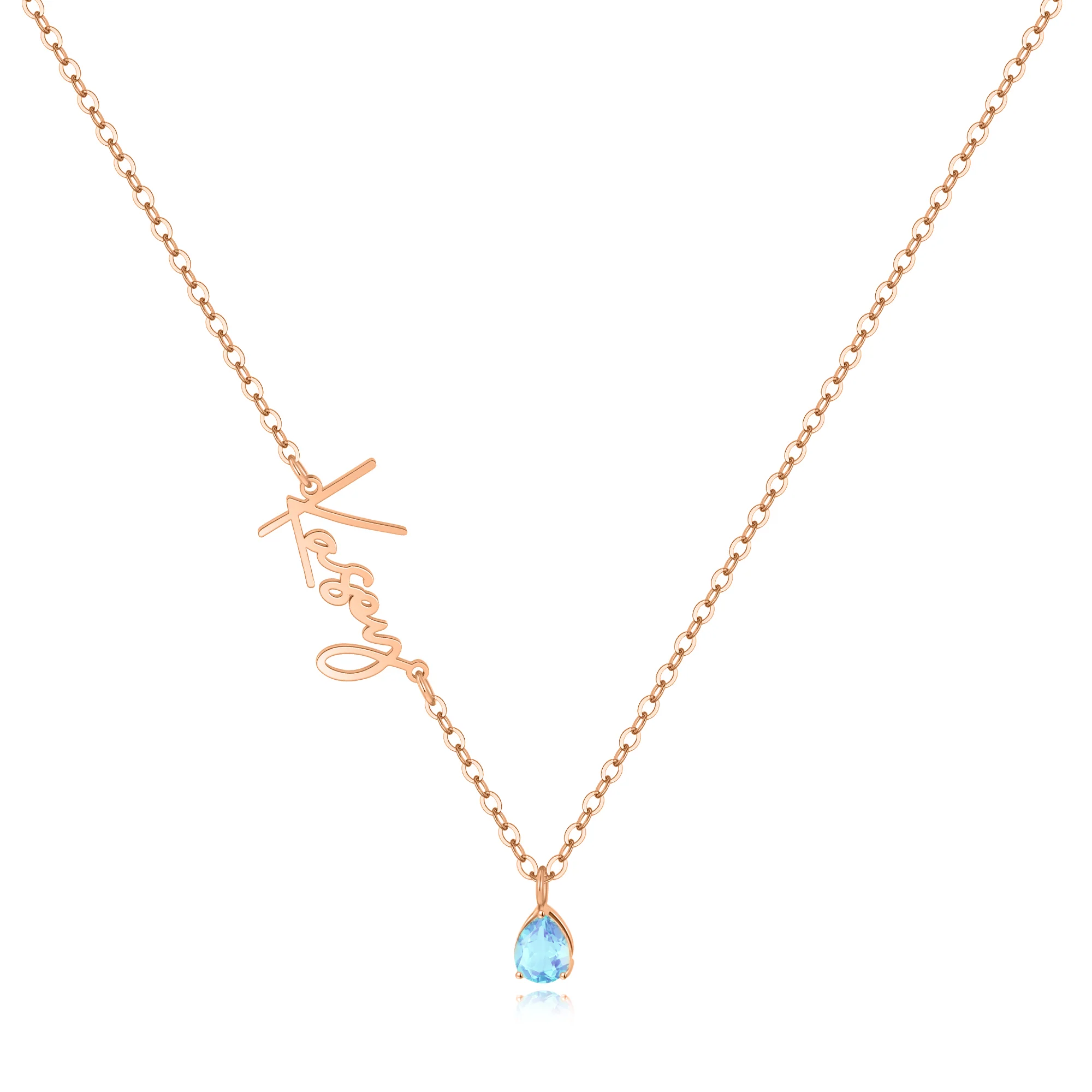 Handmade Birthstone Name Necklace - Image 31