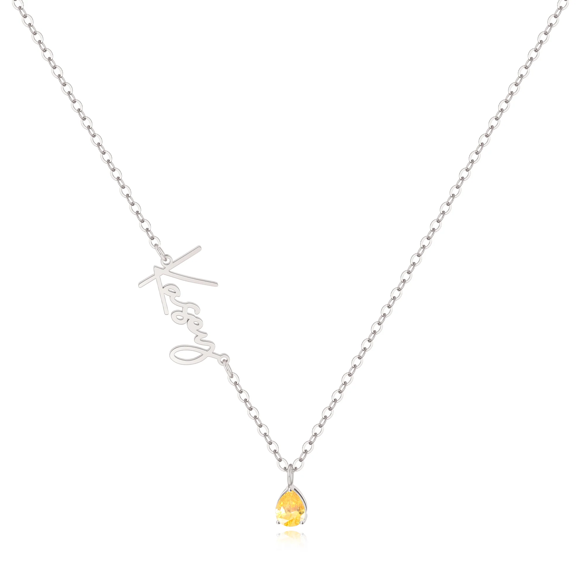 Handmade Birthstone Name Necklace - Image 33