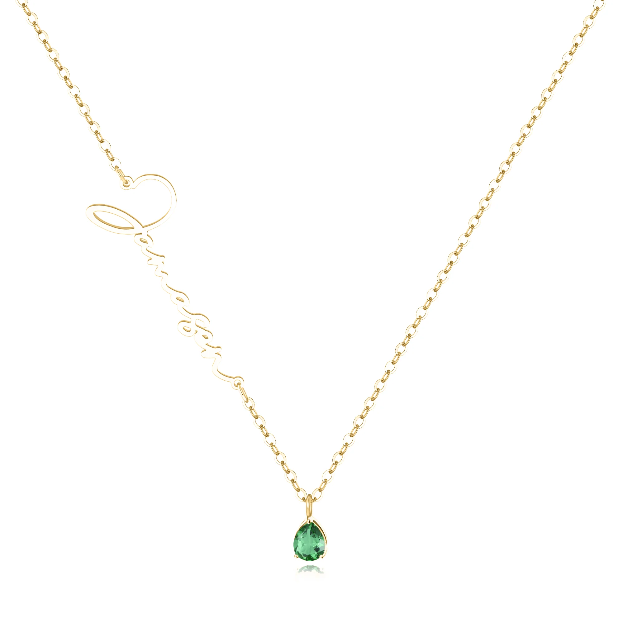Handmade Birthstone Name Necklace - Image 37
