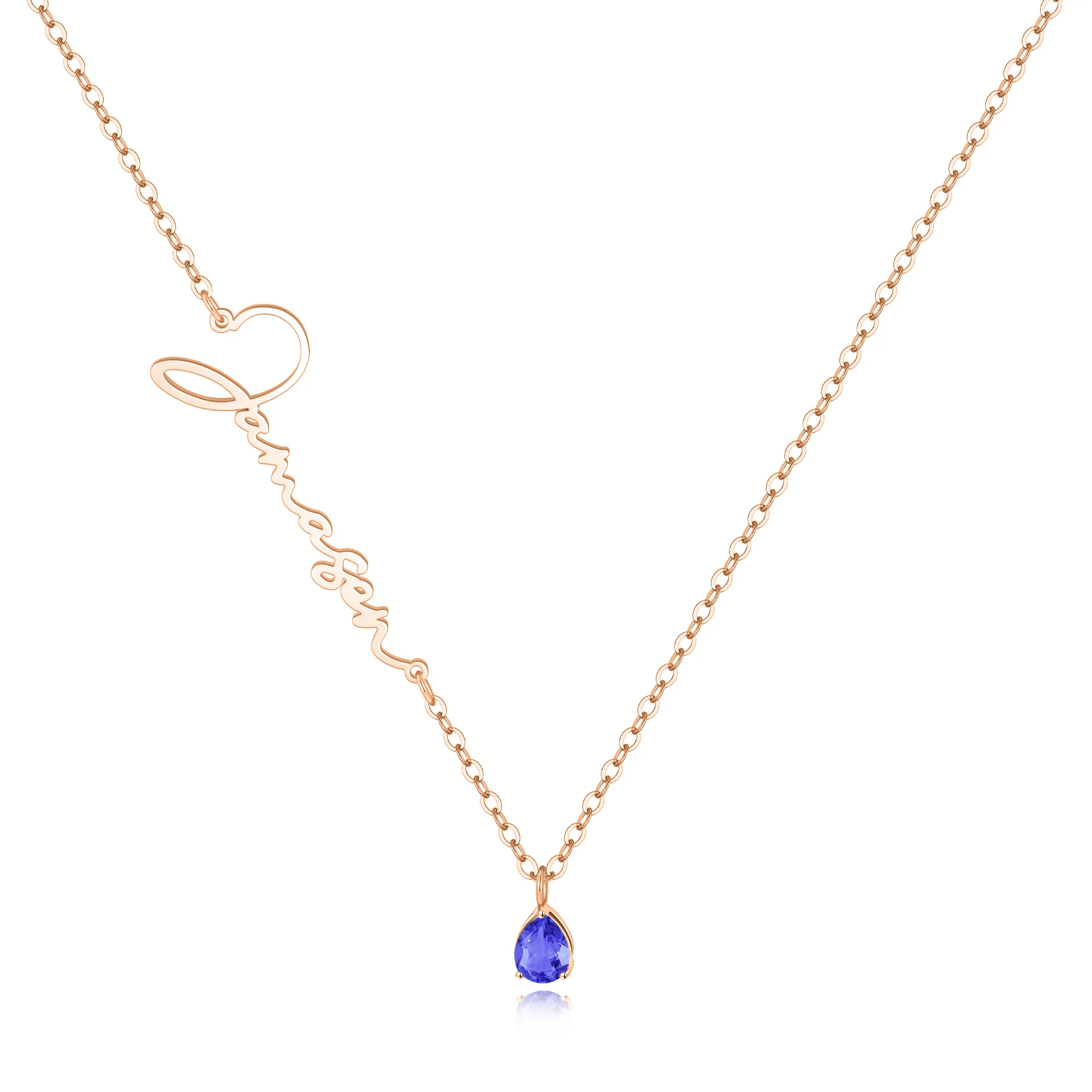 Handmade Birthstone Name Necklace - Image 42
