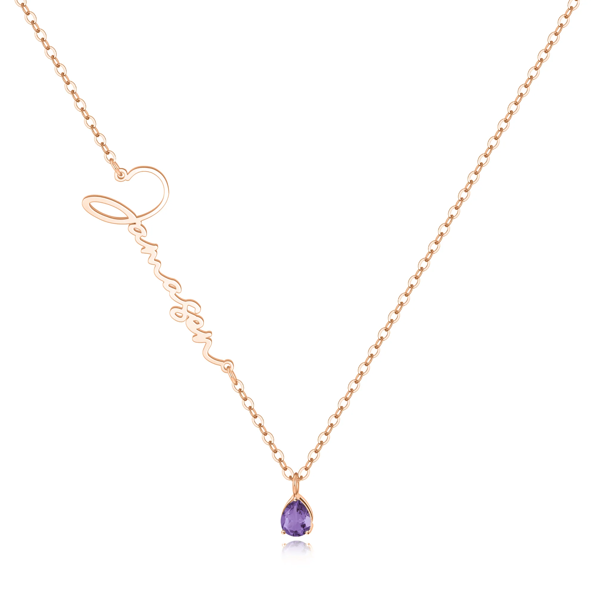 Handmade Birthstone Name Necklace - Image 43
