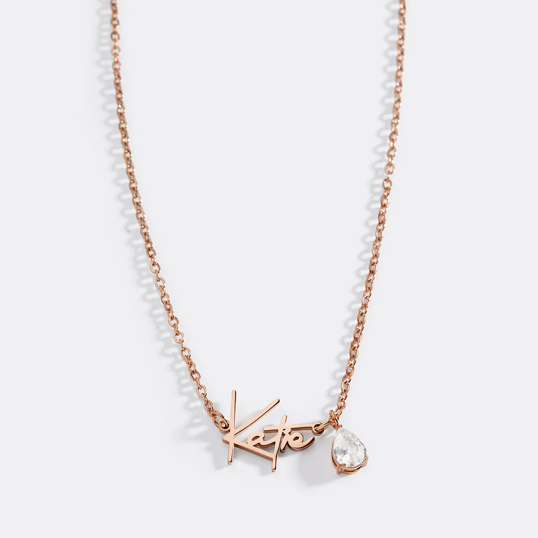 Handmade Birthstone Name Necklace - Image 47