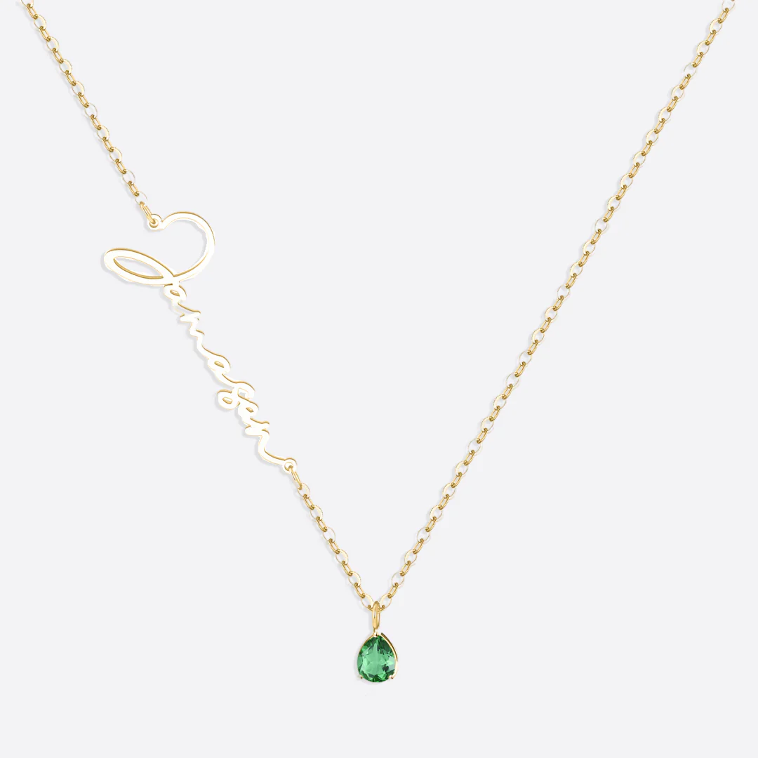 Handmade Birthstone Name Necklace - Image 56