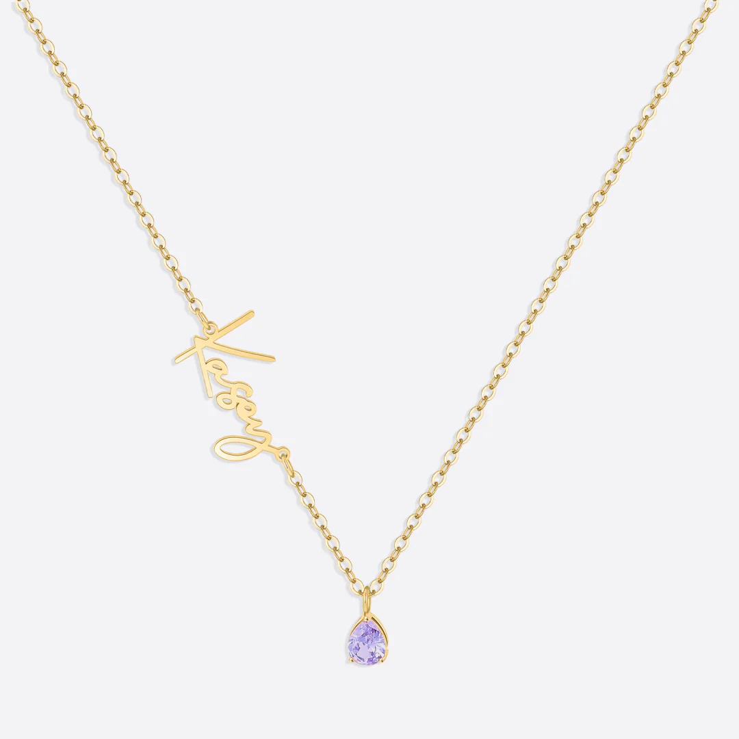 Handmade Birthstone Name Necklace - Image 57
