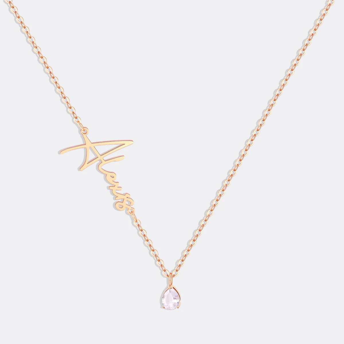 Handmade Birthstone Name Necklace - Image 67