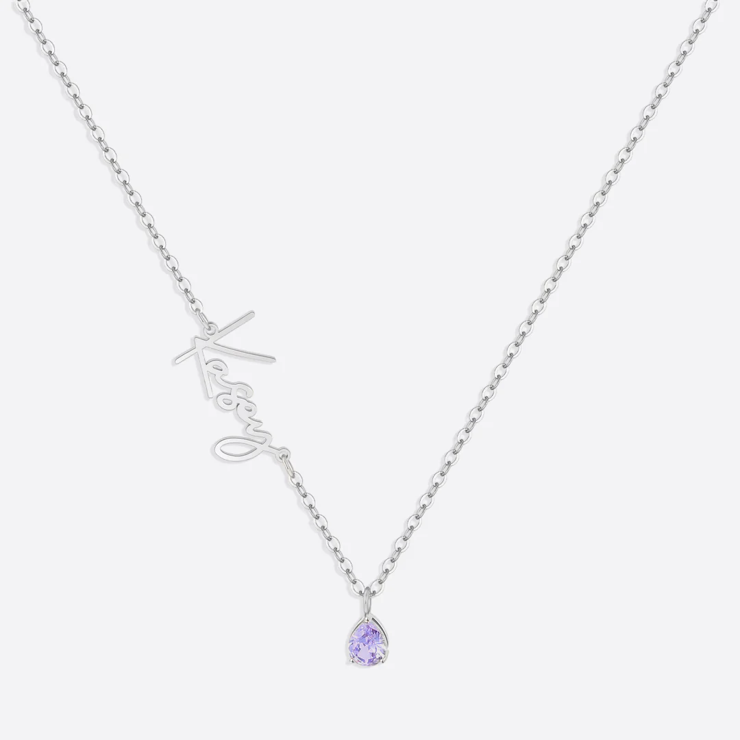 Handmade Birthstone Name Necklace - Image 81