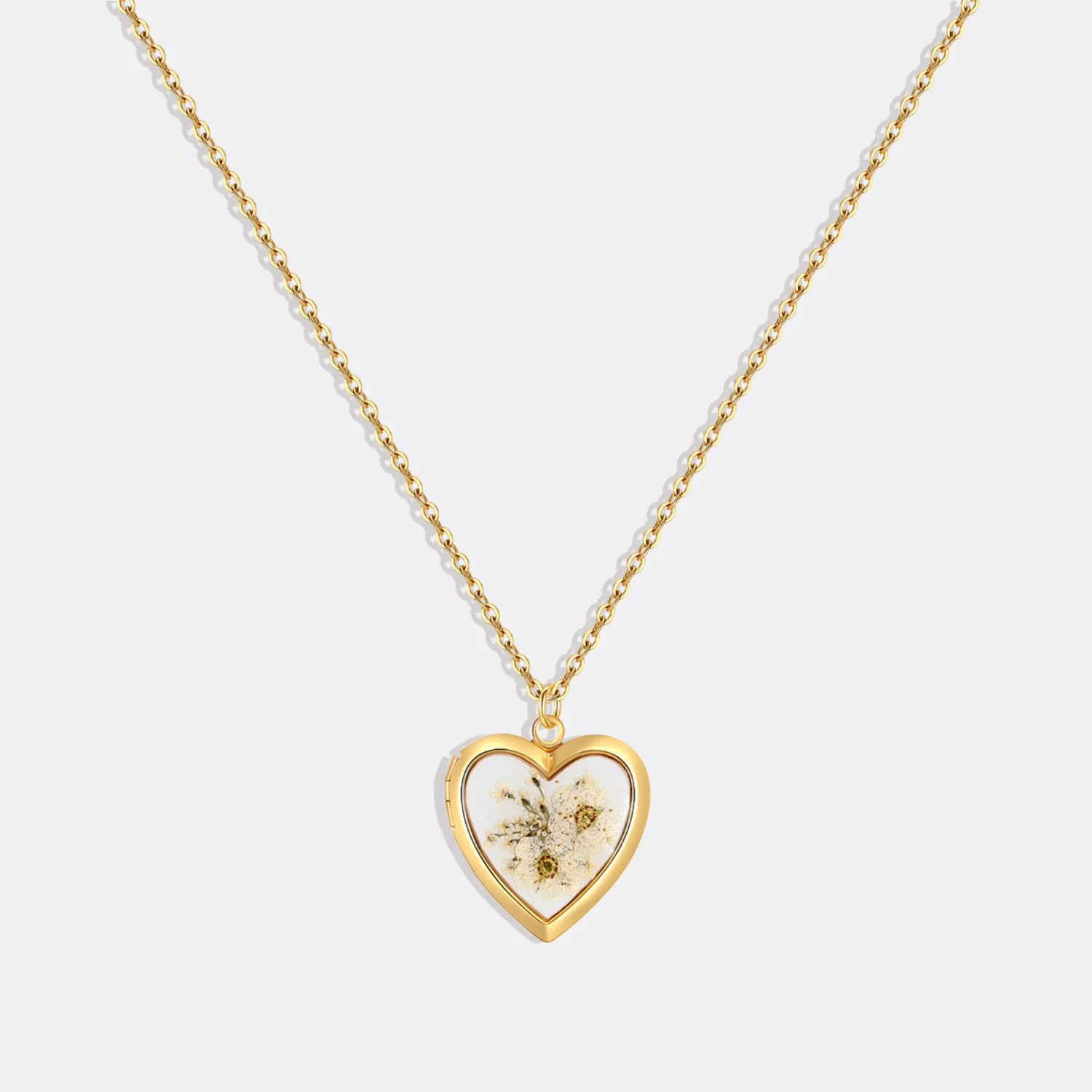 Handmade Pressed Flower Photo Heart Locket - Image 13