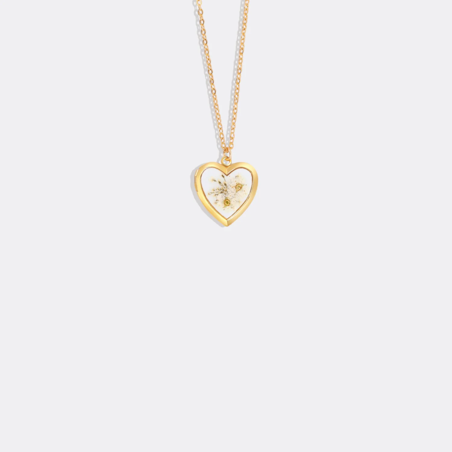 Handmade Pressed Flower Photo Heart Locket - Image 15