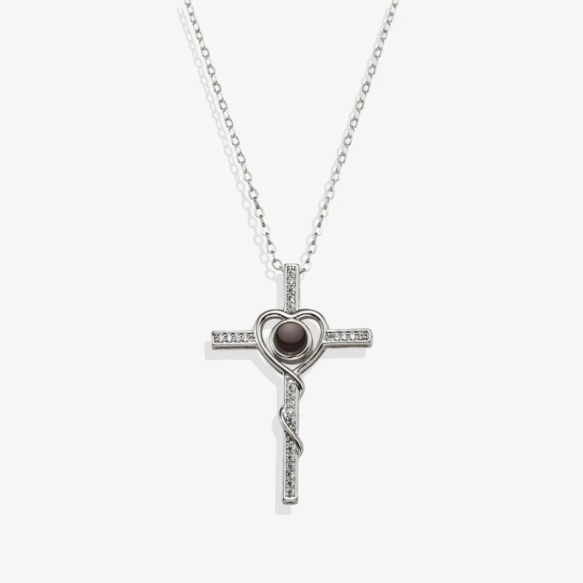 Heart and Cross Photo Necklace - Image 17