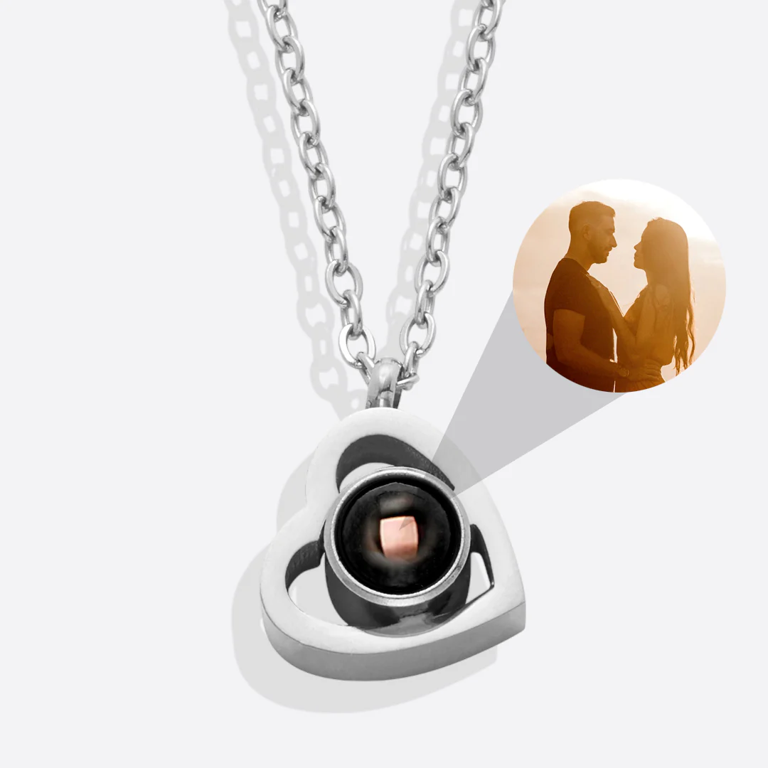 Personalized Heart Photo Necklace - Image 18
