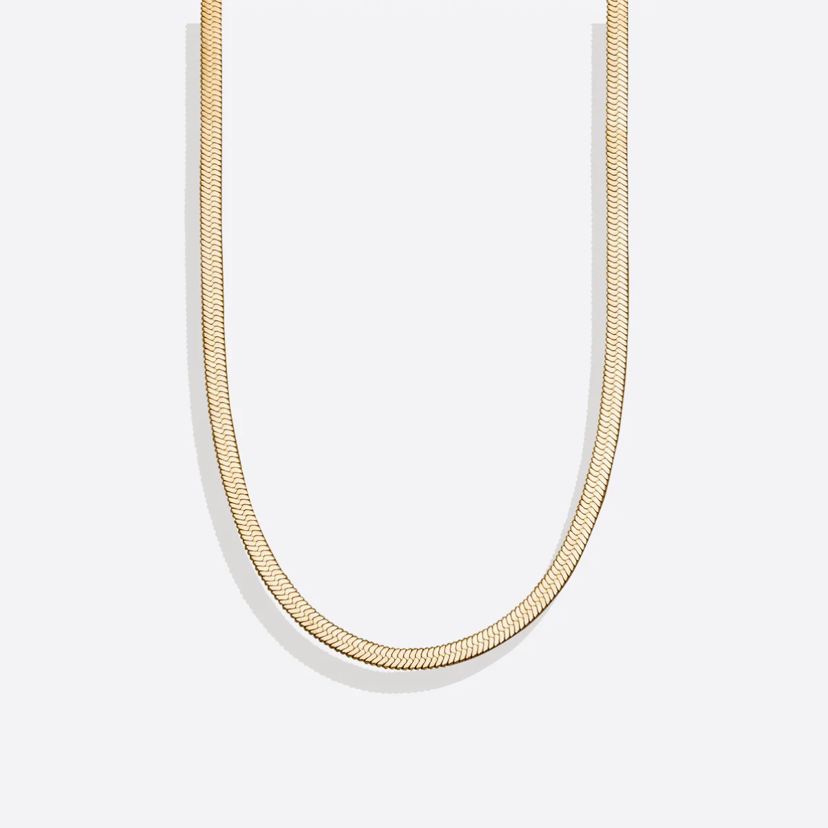 Herringbone Gold Chain Necklace - Image 39