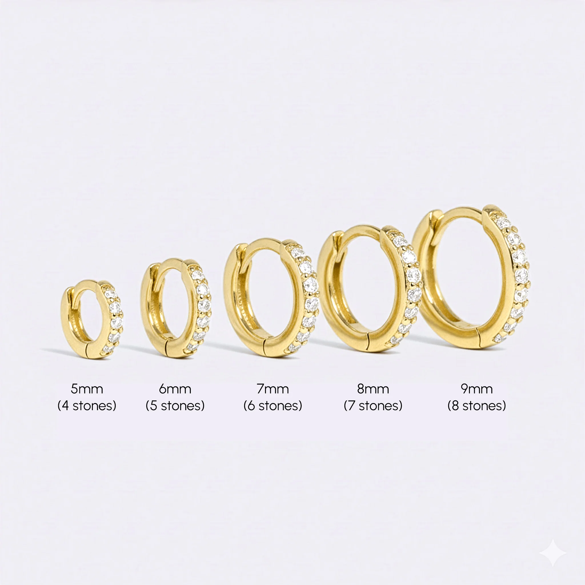 Pave Huggie Hoop Earrings - Image 10