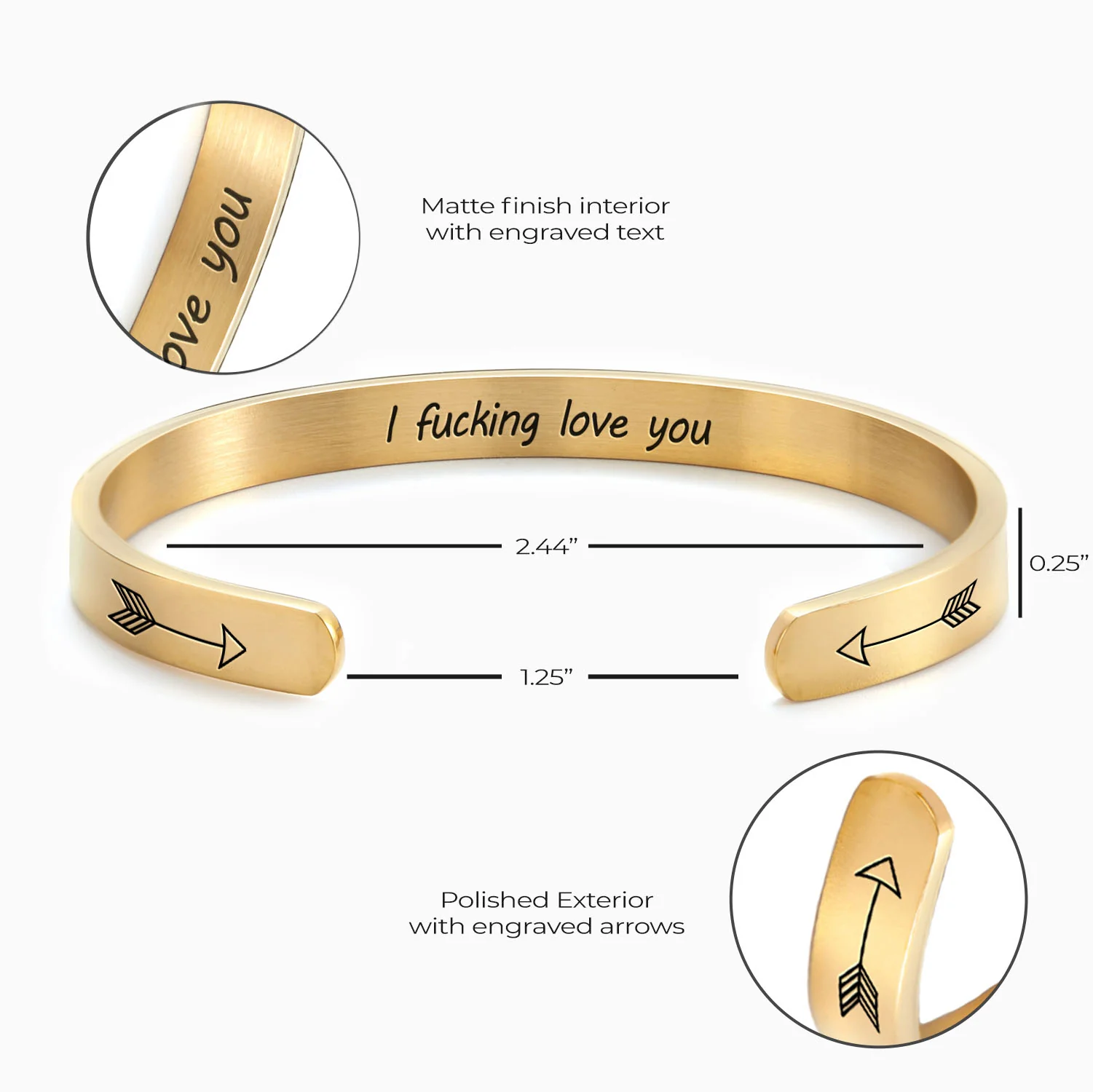 I Fucking Love You Cuff Bracelet - Image 11