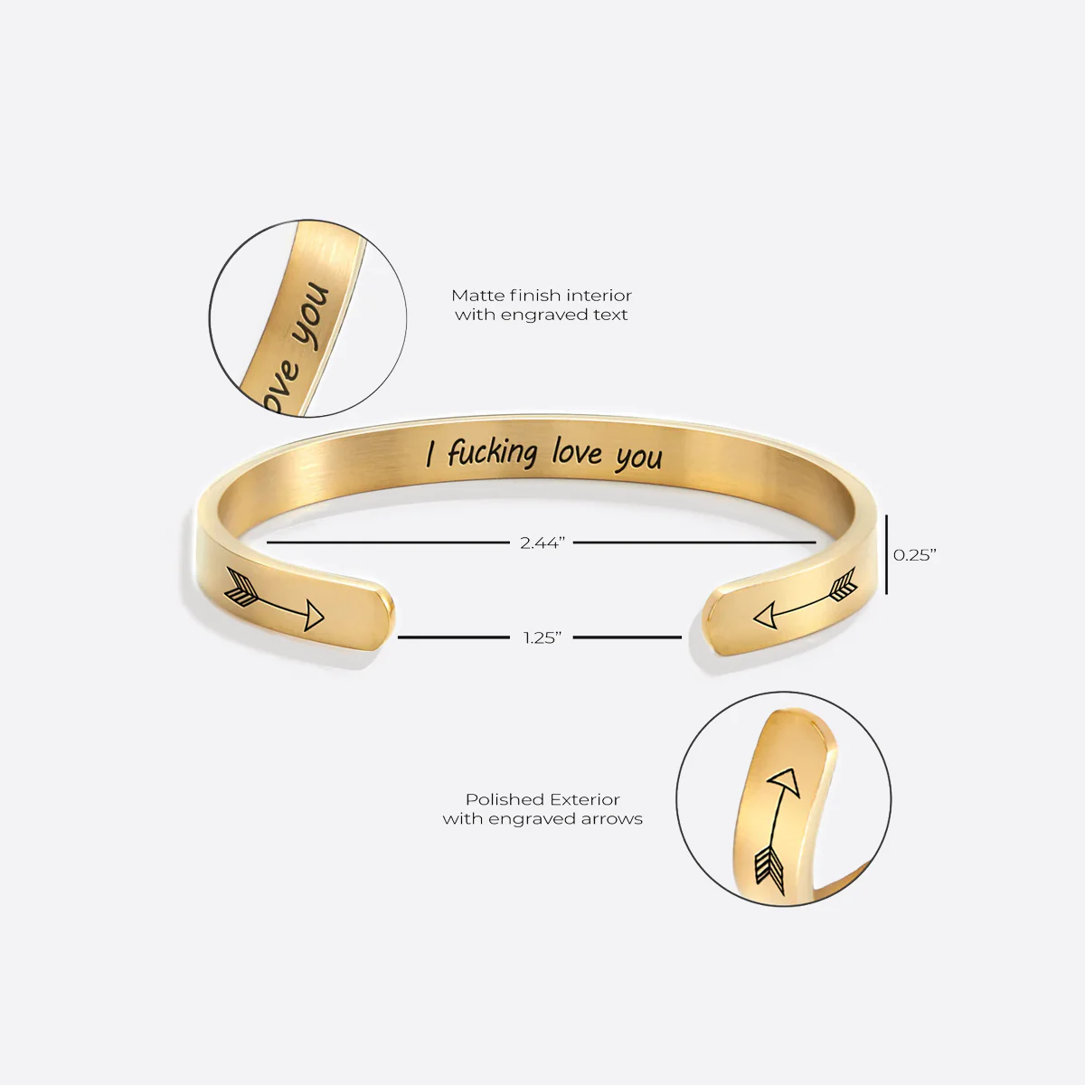 I Fucking Love You Cuff Bracelet - Image 22