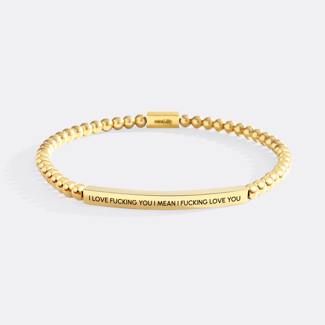 I Love Fucking You I Mean I Fucking Love you Beaded Inspire Bracelet - Image 3