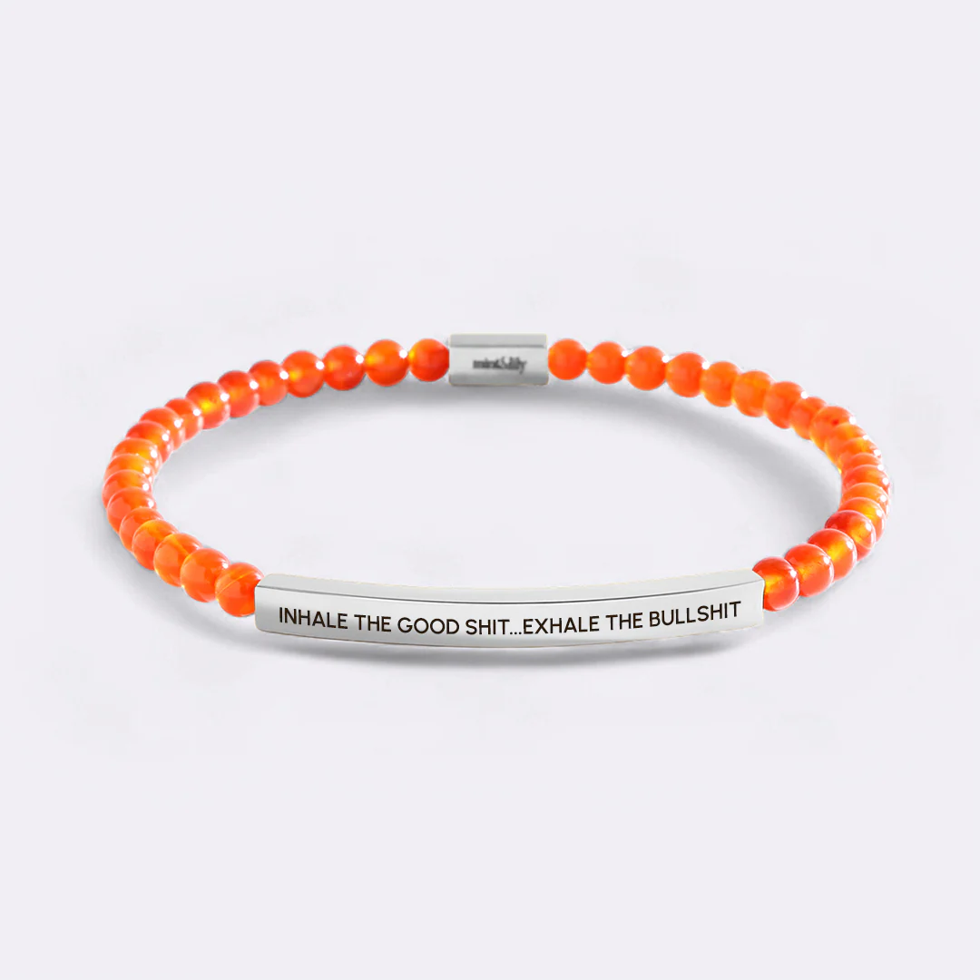 Inhale The Good Shit...Exhale The Bullshit Beaded Inspire Bracelet - Image 3