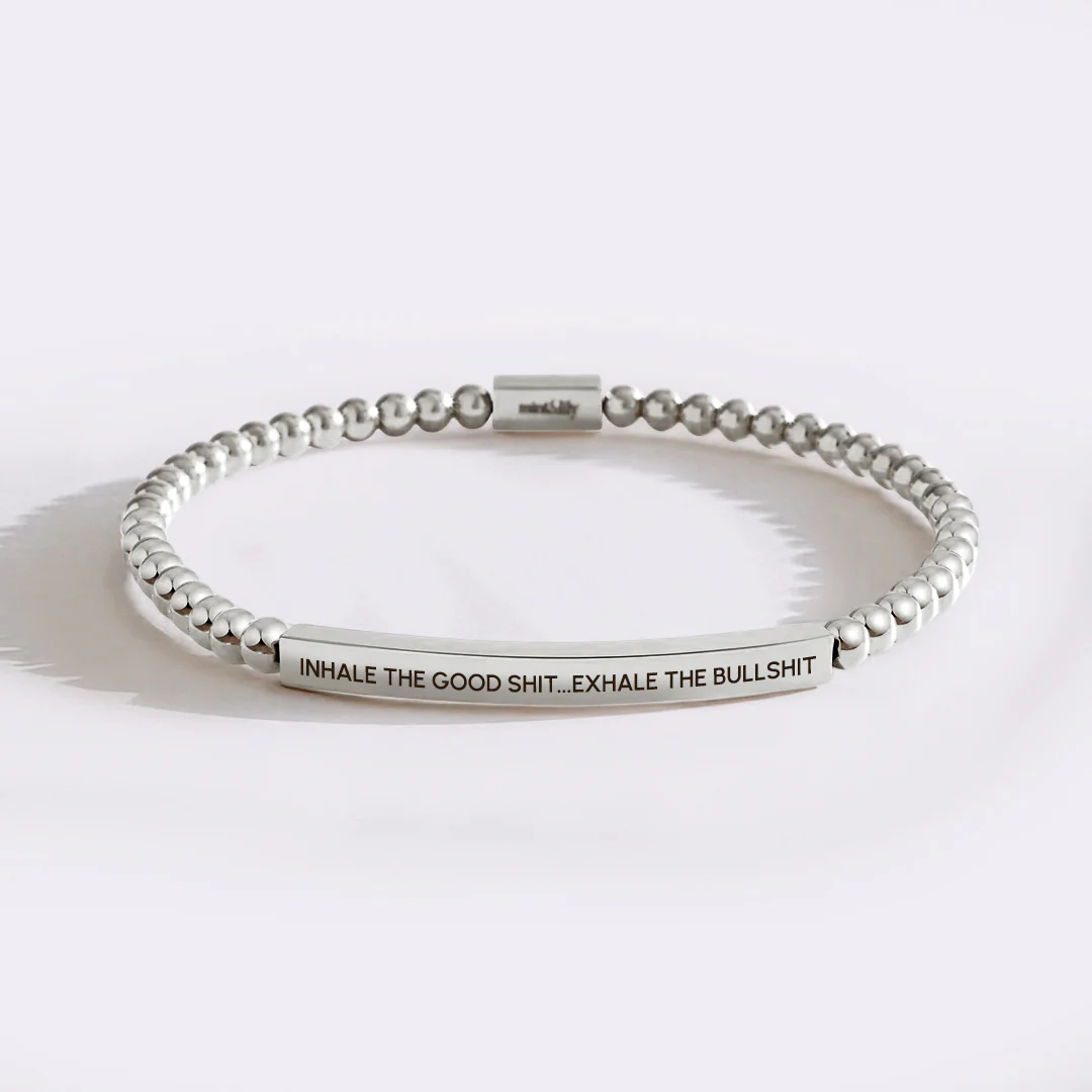Inhale The Good Shit...Exhale The Bullshit Beaded Inspire Bracelet - Image 7