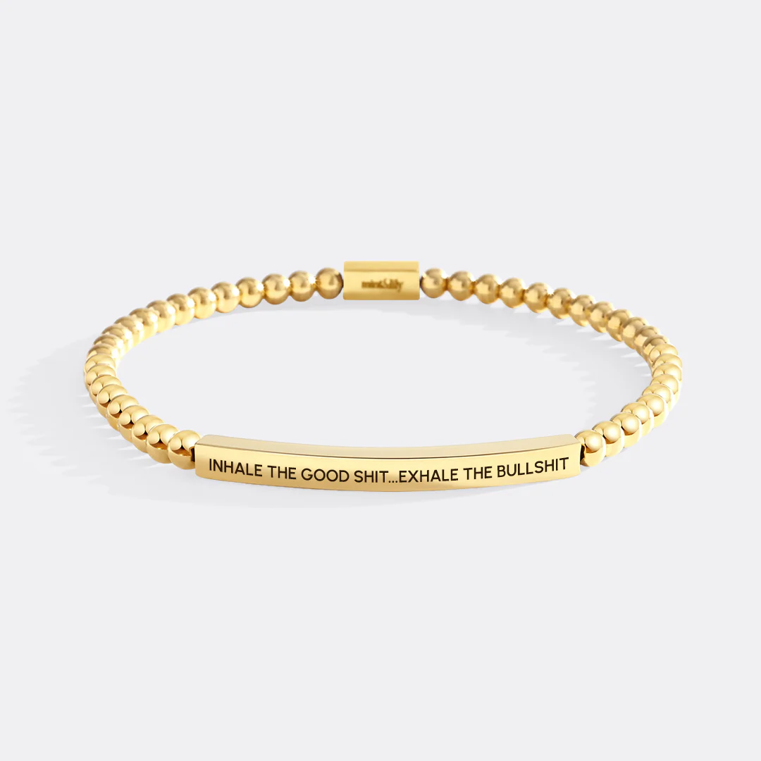 Inhale The Good Shit...Exhale The Bullshit Beaded Inspire Bracelet - Image 3