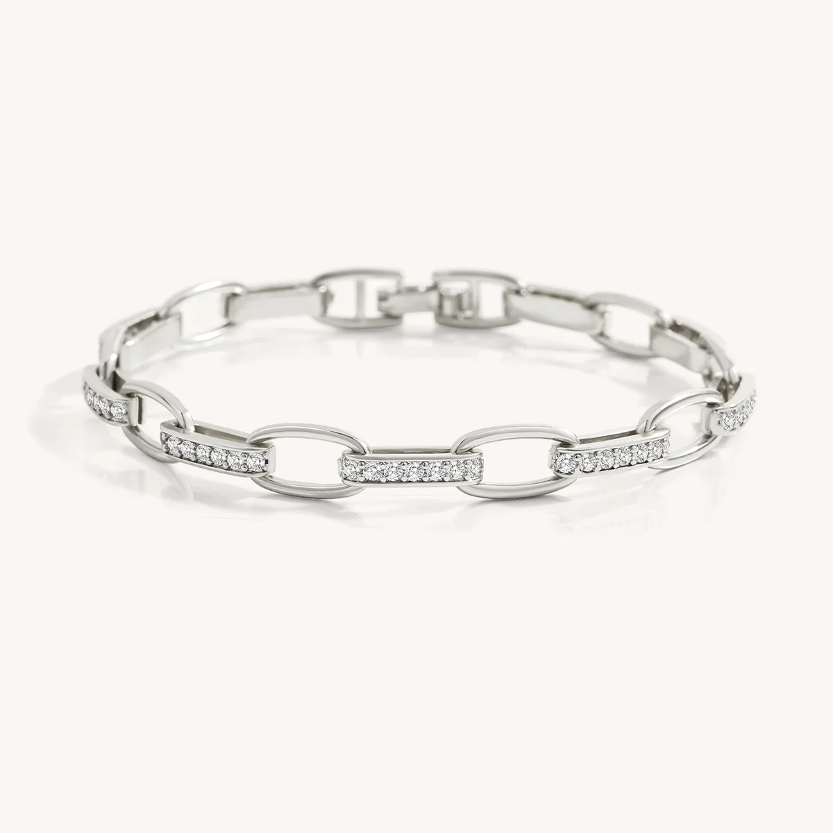 Interlinked Diamond Paperclip Bracelet - Image 7