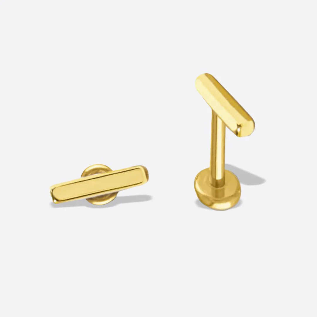 Little Bar Sleeper Flatback Earrings | 16g - Image 12