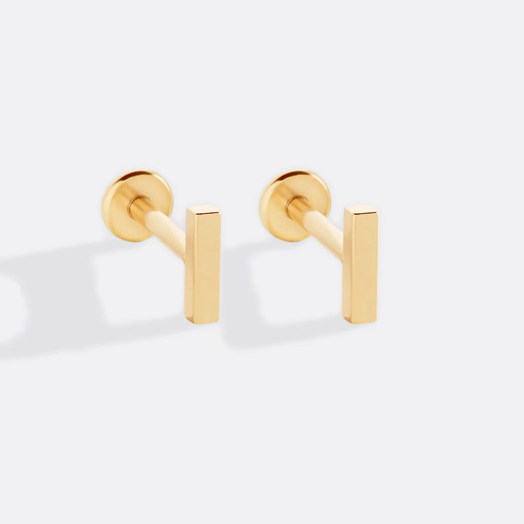 Little Bar Sleeper Flatback Earrings | 16g - Image 15
