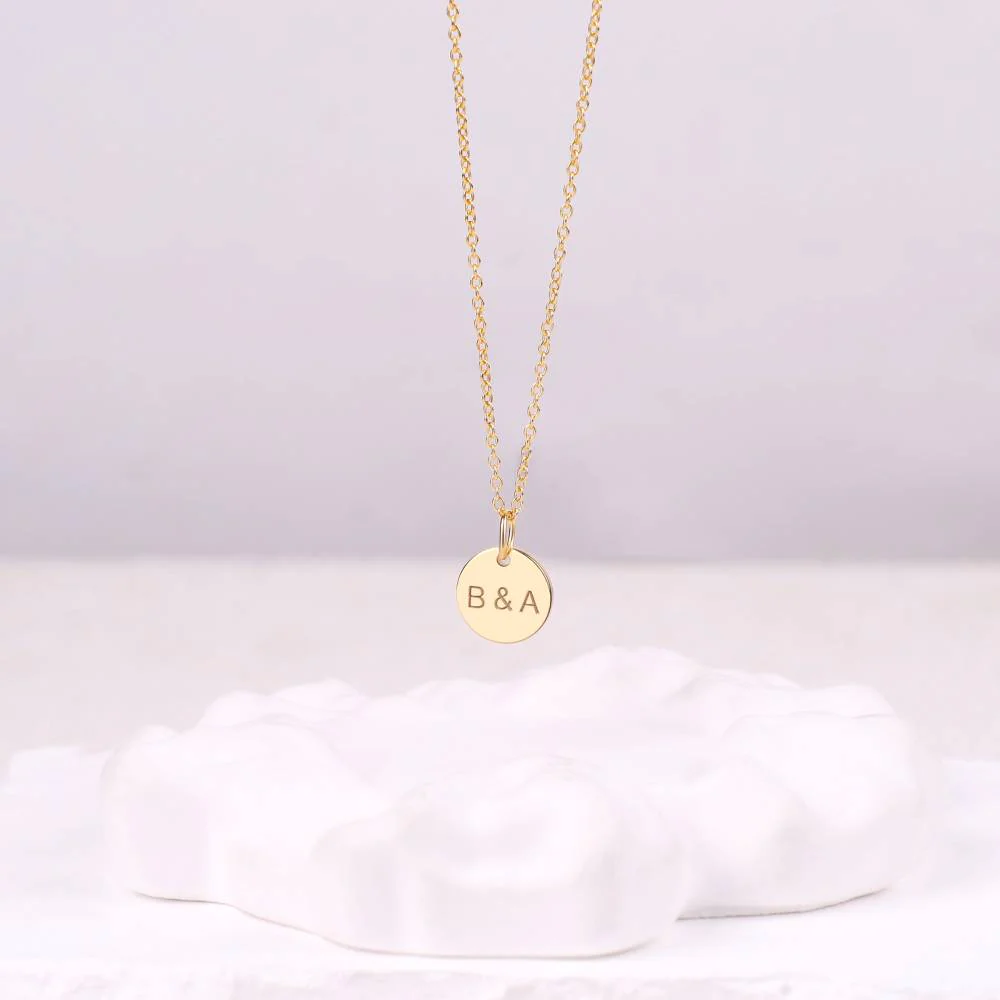 Love Disc Initial Necklace - Image 13