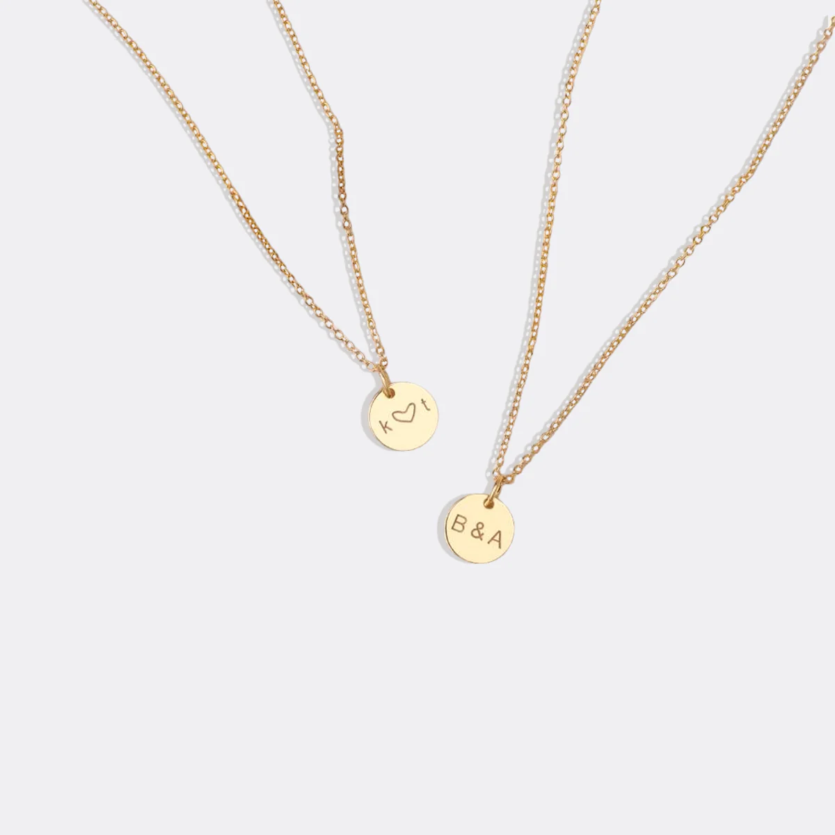 Love Disc Initial Necklace - Image 21