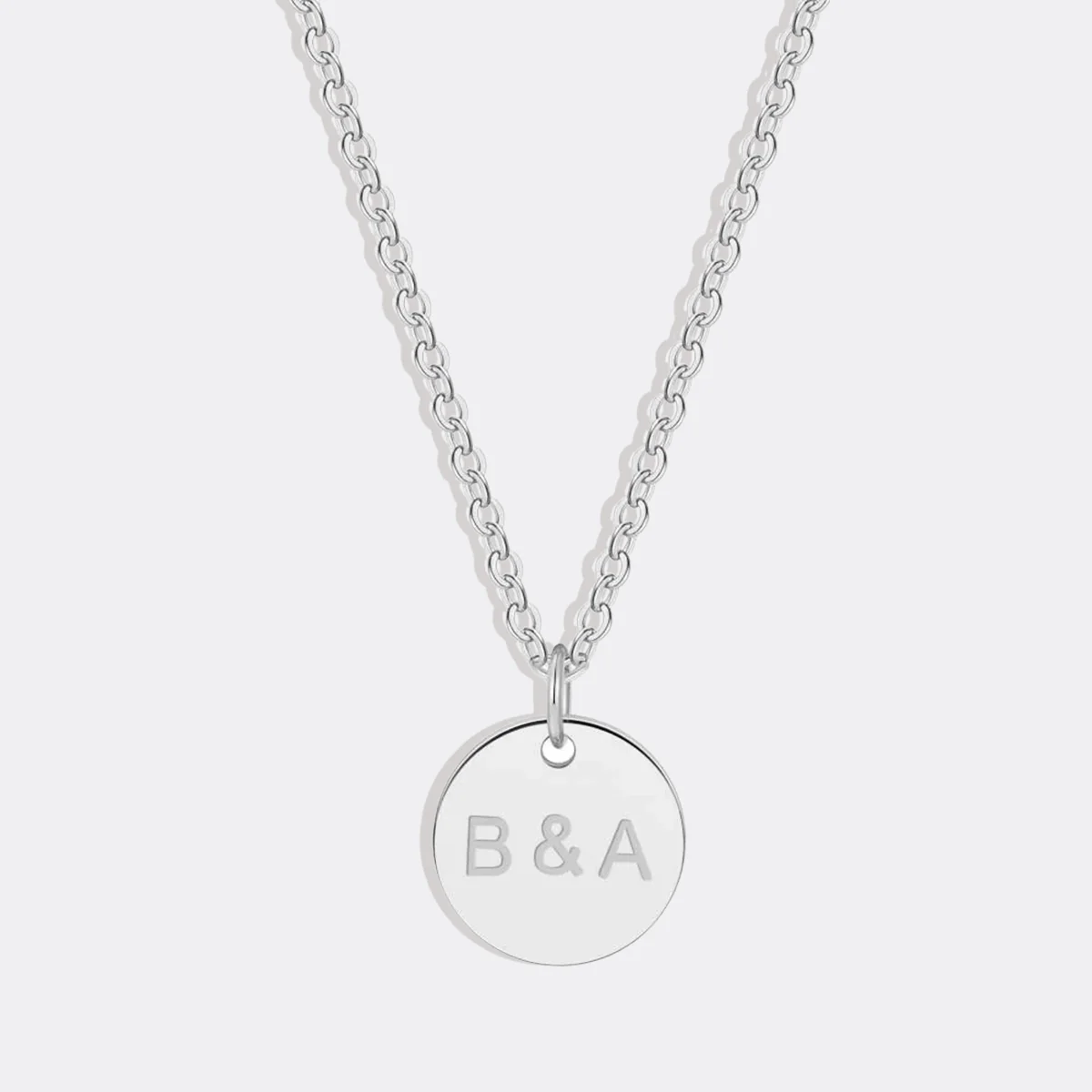 Love Disc Initial Necklace - Image 22