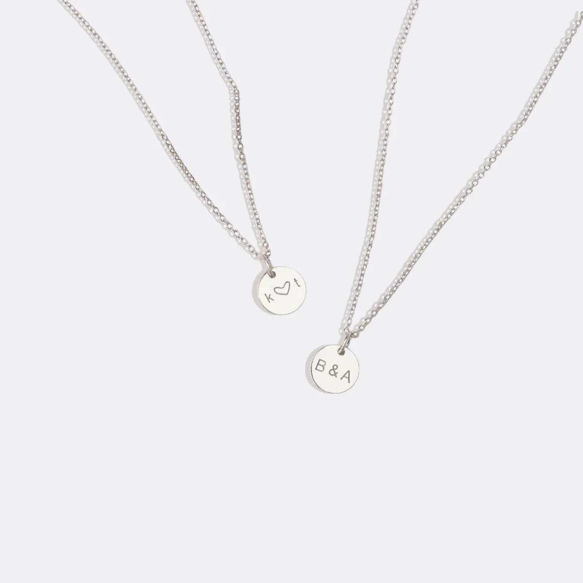 Love Disc Initial Necklace - Image 25